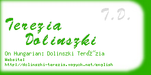 terezia dolinszki business card